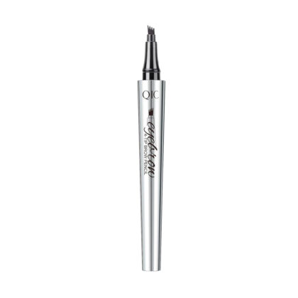 QIC Eyebrow Pencil with 4 Tip Microblade Eyebrow Pen Waterproof & Smudge-Proof